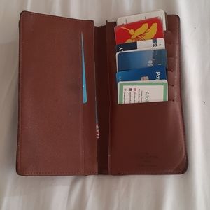 1980s louis Vuitton old check book wallet used